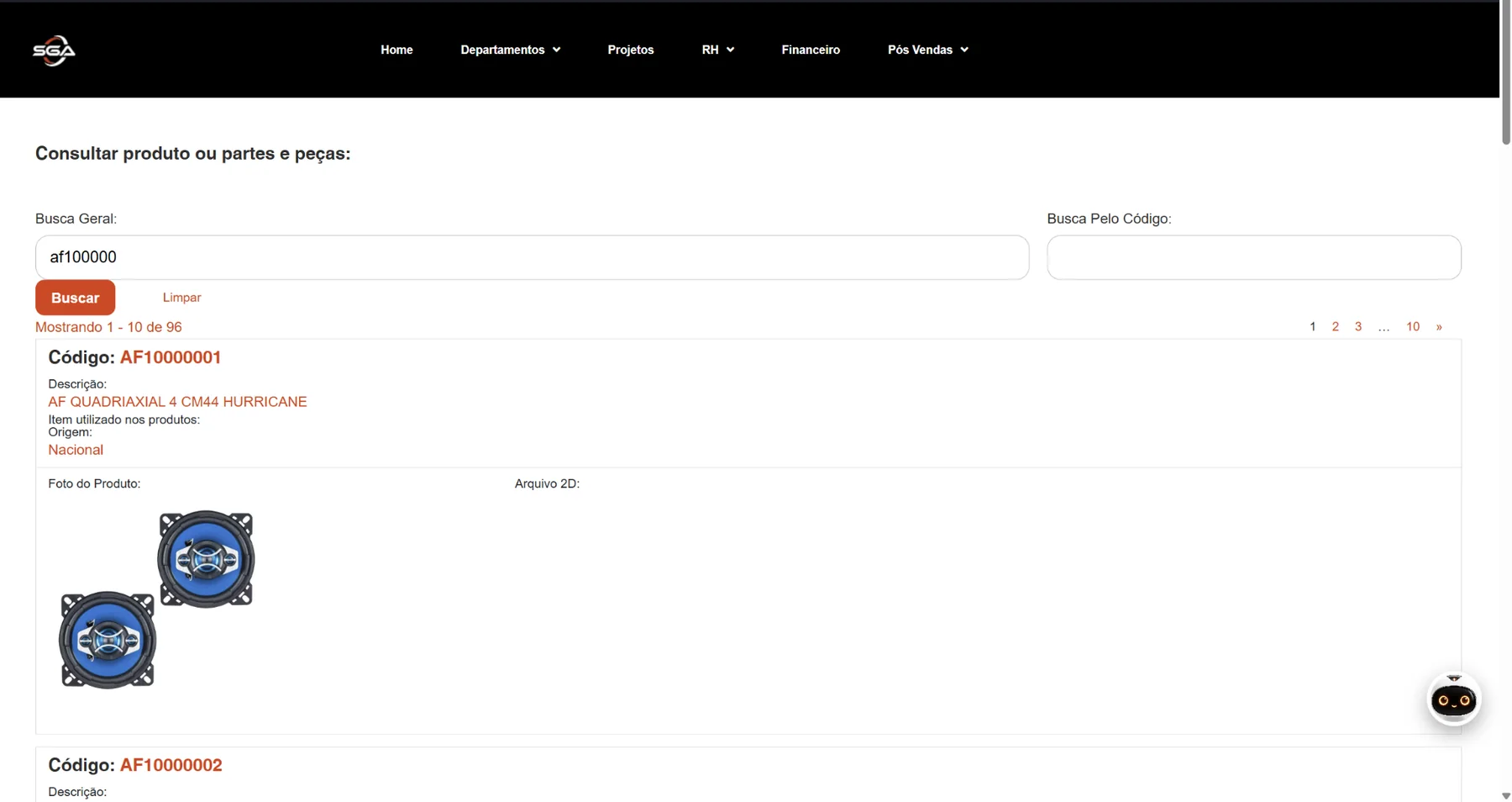 Consulta de produtos